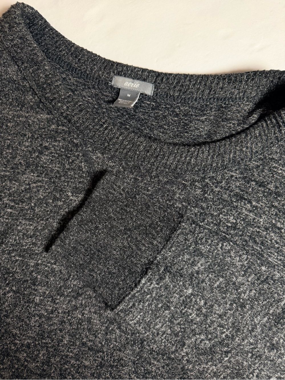 Aerie Cozy Crewneck Sweater Medium Charcoal Gray Cozy Soft Oversized Crewneck